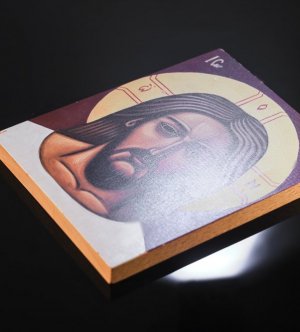 drewniana drukowana ikona